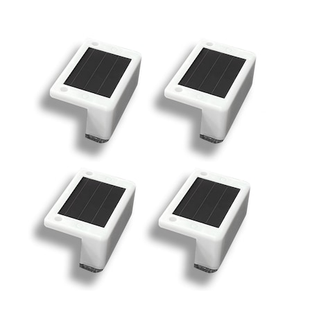 Maxsa Innovations Solar-Powered LED Deck Lights- White 47331-WH